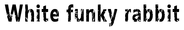 White funky rabbit font preview